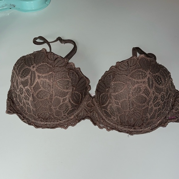 Brown scallop bra PINK BRA - Picture 1 of 3
